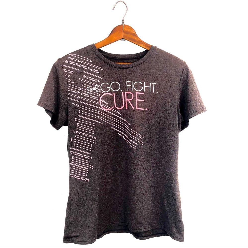 Under Armour Semifitted GO FIGHT CURE Gray Shirt